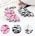 Ginasy Luxury Leaves Shape Glass Cluster Crystal Teardrop Flower Design Stud Earrings, Prom Jewelry Gift