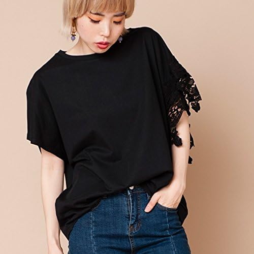 Amazon オズモーシス Osmosis アシンメトリーレースtシャツ 059black One Tシャツ カットソー 通販
