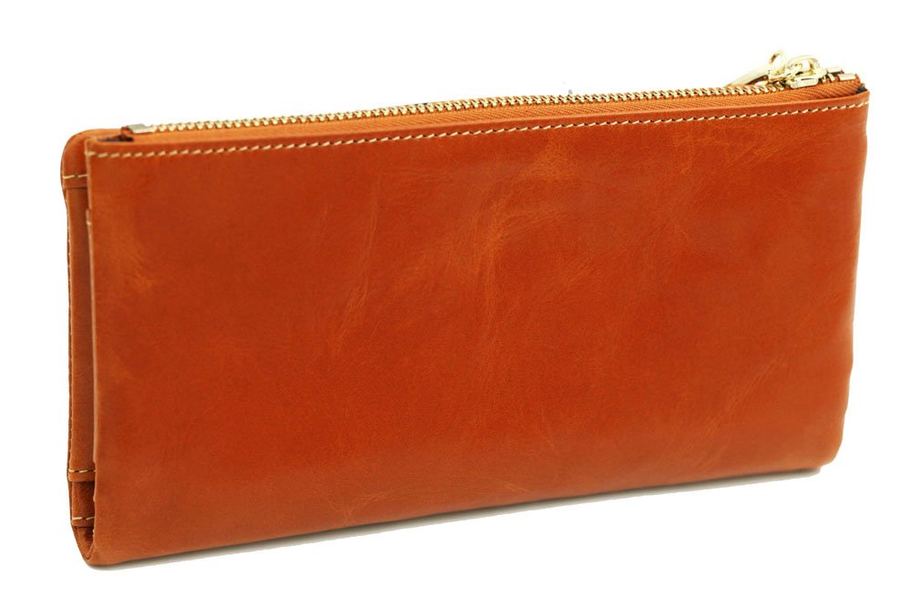 Luxury Fshion Women\'s Genuine Leather Long Zipper Wallet Ladies Clutch Purse Brown