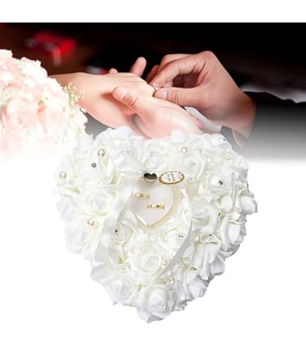 Bodas De Plata Almohada De Anillo De Boda Con Flor Grand
