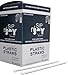 Crystalware Plastic Straws Individually Wrapped 7 3/4 Inches, Approx. 500 Straws, Clear