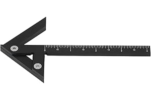 Circle Center Finder Tool, Aluminum Alloy 45 90 Degree Scribe Ruler with Imperial Scale for Woodworking Projects