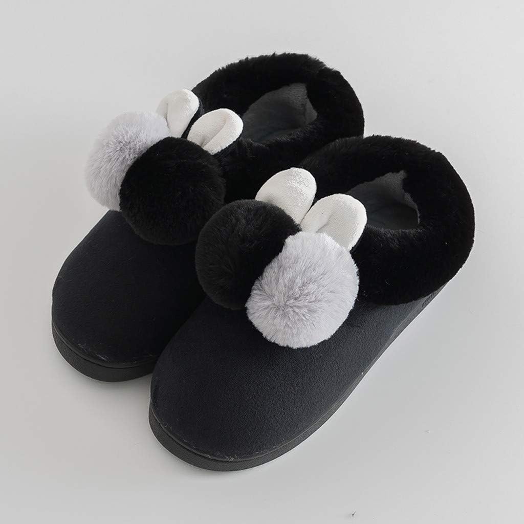 black bunny slippers