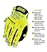 Mechanix Wear Hi-Viz M-Pact Gloves - High-Visibility Impact Gloves - For Builders Safety - For Construction - Vibration Absorbing - Touchscreen Compatible - Fluorescent Yellow - Medium