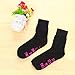Sunfei Women and Men's Creative Embroidery Letter Kntting Socks Winter Fashion Socks (Black)
