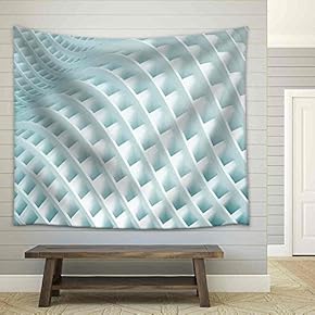 3D Blue Creative Building Concept - Fabric Wall Tapestry Home Decor - 51x60 inches