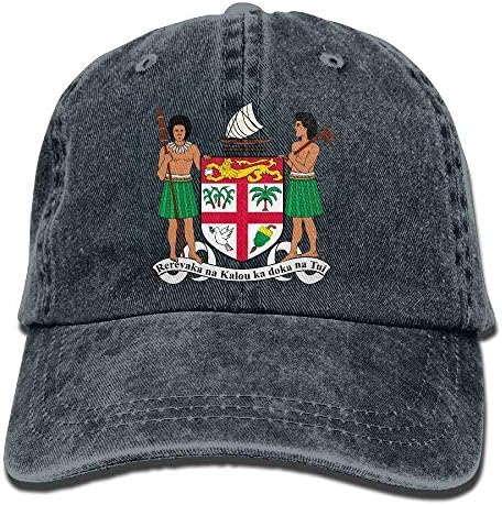 Adjustable Baseball Caps Fiji National Emblem Cowboy Style Trucker Cap