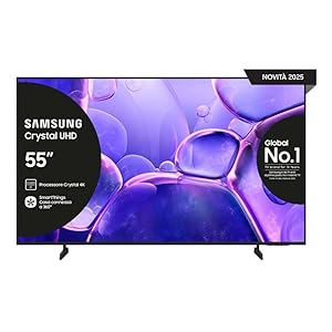 Samsung Smart TV 55” UE55U8090FUXZT Crystal UHD 4K, Crystal 4K Processor, HDR, Smart Experience, OTS Lite & Adaptive Sound, Metal Stream Design, 2025