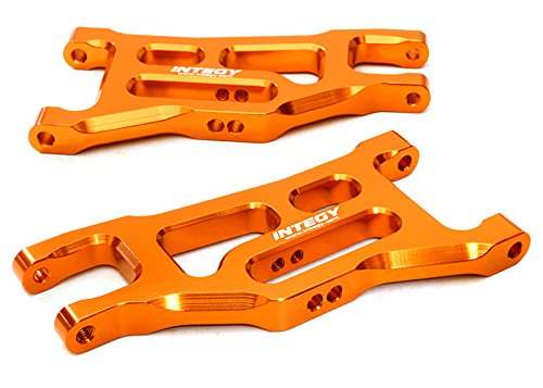 Integy RC Model Hop-ups C27100ORANGE Billet Machined Front Lower Arms for 1/10 Rustler 2WD, Slash 2WD & Stampede 2WD