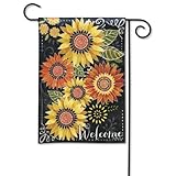 Breeze Art Sunflower Chalkboard Garden Flag 32771