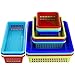 Bright Plastic Organizer Bins - 16 Pack - Colorful Storage Trays, Modular Baskets Holders for Classroom, Drawers, Shelves, Desktop, Closet, Playroom, Office, and More â€“ 4 Bright Colors - BPA Free