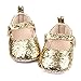 M2cbridge Baby Girl's Bow Dress Shoe Infant Toddler Pre-Walker Crib Shoe (12-18 Months, Golden Glitter)