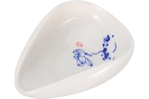 Happyyami Coffee Bean Weighing Tray with Blue Ceramic Bowl and Dosing Scoop, Coffee Bean Measuring Cup for