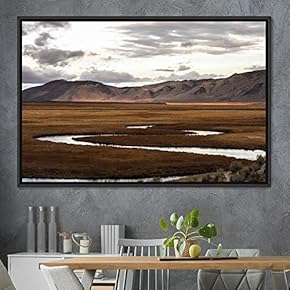 signwin Framed Canvas Wall Art Valley Rivers Group...