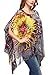 DJT Women's Summer Beach Bikini Bathing Suit Cover Ups Swimsuit Coverup for Women Chiffon Blouses Tunic Top One Size Grey Floral