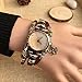 Fashion Women's Lady's Wrist Bracelet Leather Watch with Retro Butterfly Charm Gift