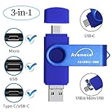 Avomoco 3.1 128GB 3 in 1 High Speed Flash Drive for
