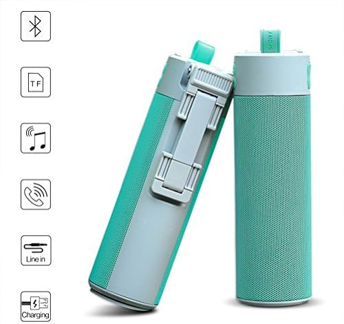 Allnice Wireless Bluetooth V4.1 Speaker with Extendable Handheld Selfie Stick HD Sound Sports Speaker 8 Hours of Playing Time Built-in Power Bank Support TF Card AUX In Line-in Hands-free