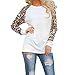 FACE N FACE Womens Raglan Long Sleeve Leopard Print Shirt Casual Blouses Tops