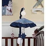 Sweet Jojo Designs Red, White & Blue Vintage Aviator Musical Baby Crib Mobile