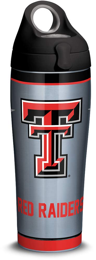 Tervis 1316151 Texas Tech Red Raiders Tradition Stainless Steel Insulated Tumbler With Lid 24oz Water Bottle Silver Tumblers Water Glasses Kitchen Dining