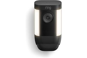 Ring Spotlight Cam Pro, Battery | 3D Motion Detection, Two-Way Talk with Audio+, and Dual-Band Wifi - Black