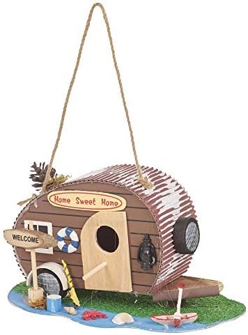 Garden Camper Van Bird House Feeder Ornament Feeding Table Hanging