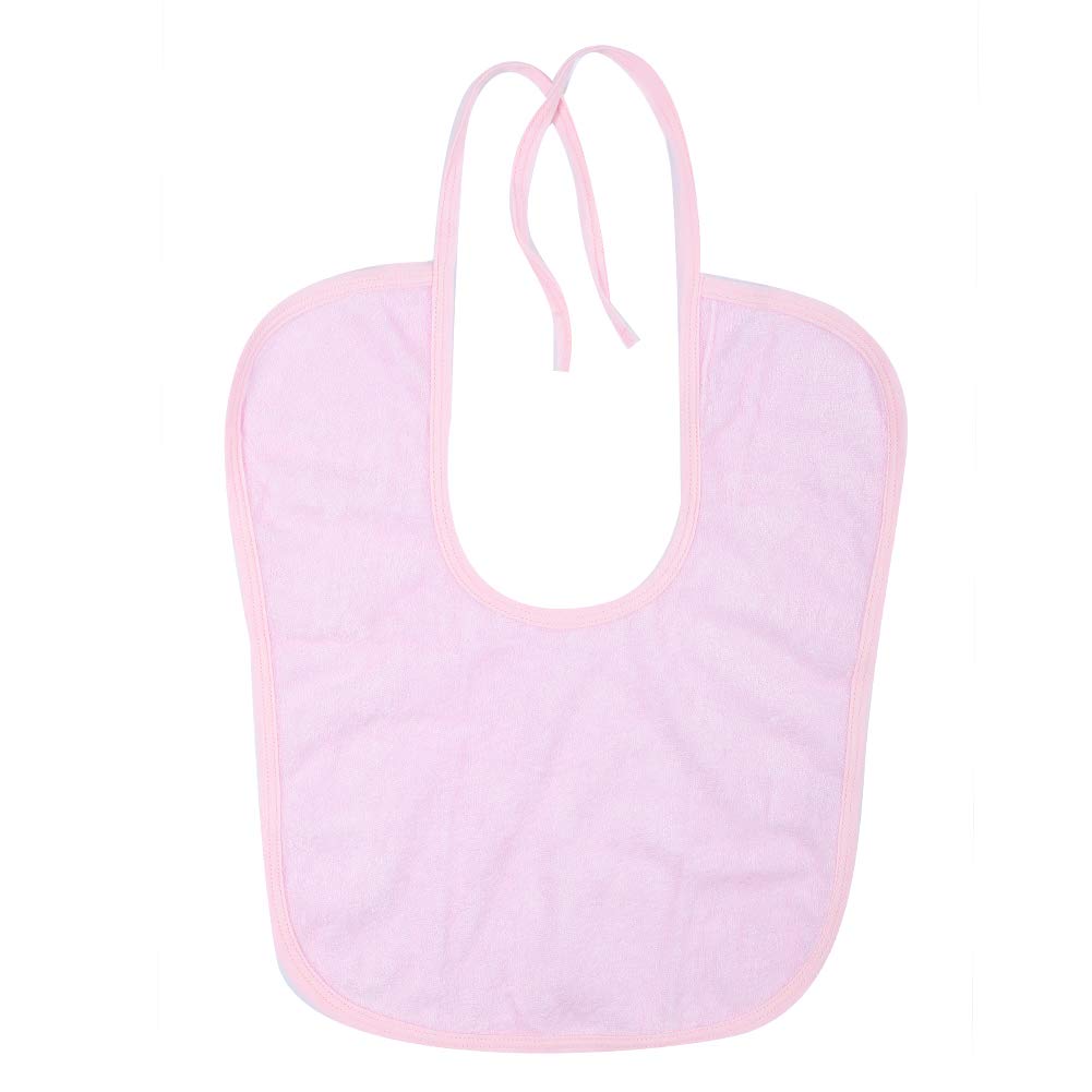 FILFEEL Adult Bibs Clothing Protector, Waterproof Mealtime Bib Elder Disability Aid Cook Dining Clothes Washable(12.2 * 16.5inch-Light Pink)