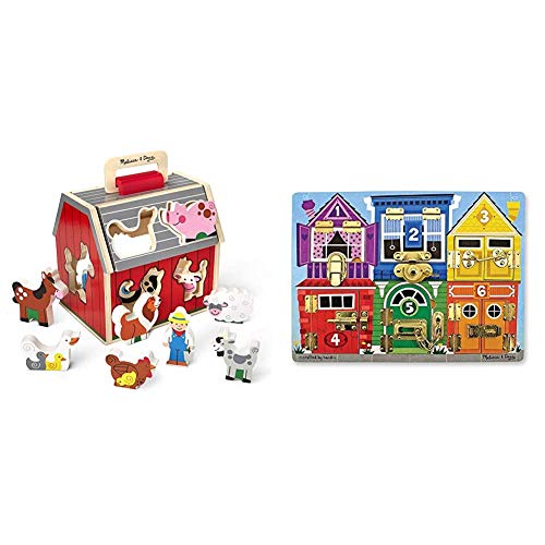 Melissa & Doug Take Along Sorting Barn & Latches Board Pricepulse
