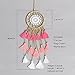 Artilady Small Dream Catcher for Cars - Bohemian Mini Dream Catchers for Cars Rear View Mirror Hanging Decoration (pink)
