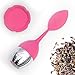 SILICONE TEA INFUSER with Drip Tray and Floating Handle by Teami Blends | Our Best BPA FREE Stainless Steel Ball Infusers for Loose Leaf Teas | Great Strainer as a Gift! (1, Pink)