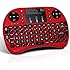 Rii i8+ Mini Wireless 2.4G Backlight Touchpad Keyboard with Mouse for PC/Mac/Android, Red (mwki8+)