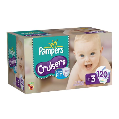 Pampers Cruisers Size 3 Diapers Value Count, 120 (Packaging May Vary