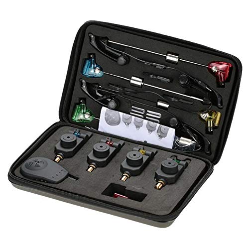 Angeln Bissanzeiger Set Wireless Digital Angeln Alarm Sound Alarm Kit LED Alarmanzeige mit Portable Case