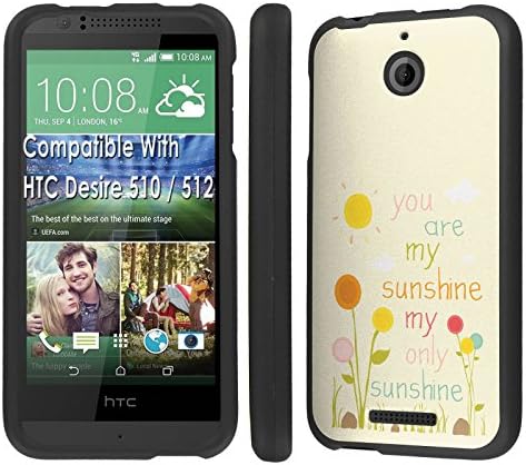 Htc Desire 510 / 512 Case, [NakedShield] [Black] Total Armor Protection Case - [My Only Sunshine] for Htc Desire 510 / 512
