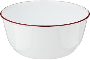 Corelle 1060572 Corelle Red Band 28Ounce Bowl, White