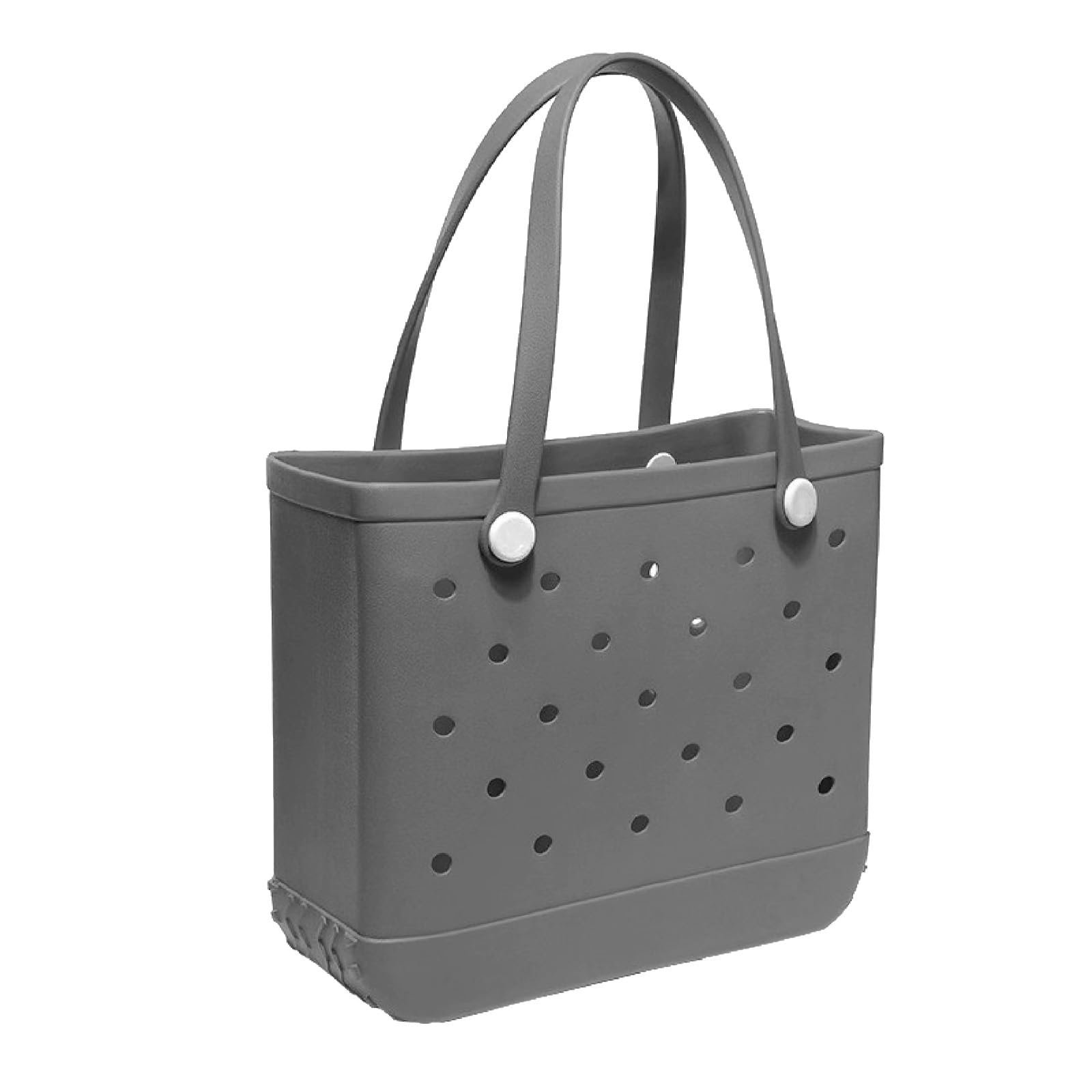 Photo 1 of PoVwlty Medium Rubber Beach Bag for Men & Women, Large Capacity Travel Bag Beach Tote Bag for the Beach Boat Pool (Grey, Medium)