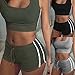 Tuesdays2 Womens Sexy Sports Yoga Crop Tank Top and Shorts 2 Piece Set