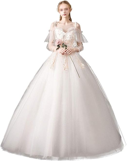 Amazon Co Jp ウェディング ドレス 花嫁のウェディングドレス レディースホワイトウェディングスリングウェディングドレス チー夢のようなスリミングチュチュのウェディングドレス 卒業ドレス 色 White Size L ホーム キッチン