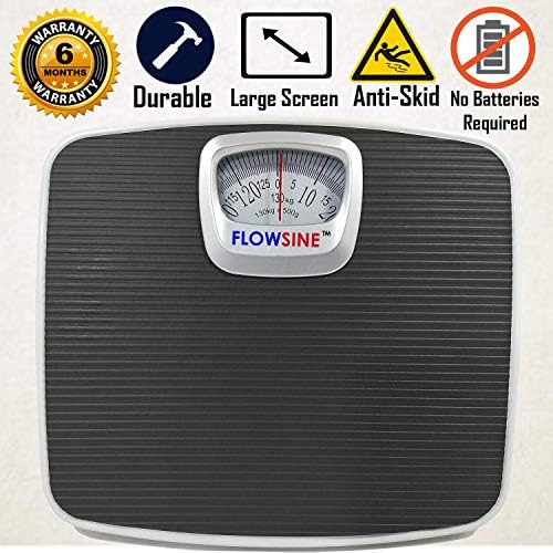 Flowsine Analogue Mechanical Personal Body Weight Weighing Scale for Human Body (Upto 130 Kgs, Full Metal Body)