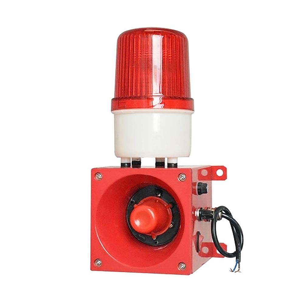 ATO Audible and Visual Alarm, Sound and Light Loud Alarm Siren with Strobe Light, Warning Light Horn Siren Alarm , 106-120dB Adjustable ,for Security Alarm System(DC 24V)