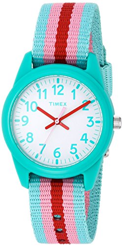 Timex girls tw7c09800 time machines teal/pink stripes n…