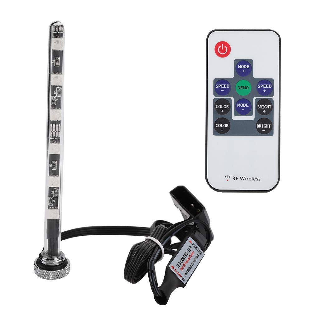 Water Cooling Tank Led Light Lamp,Decorate Water Cooling Tank Reservoir Kit with Remote Control Water-Cooled Accessories for Computer Water Cooling System 125mm