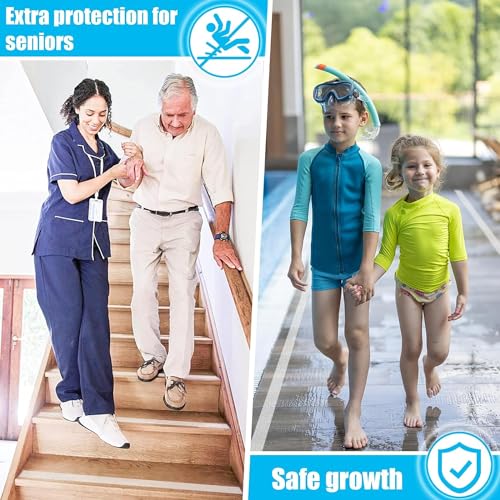 Dederwern Transparent Anti Slip Tape, 2 Pcs Clear Non Skid Safety Tape, Grip Tape for Stairs, Steps, Floors, Ramps