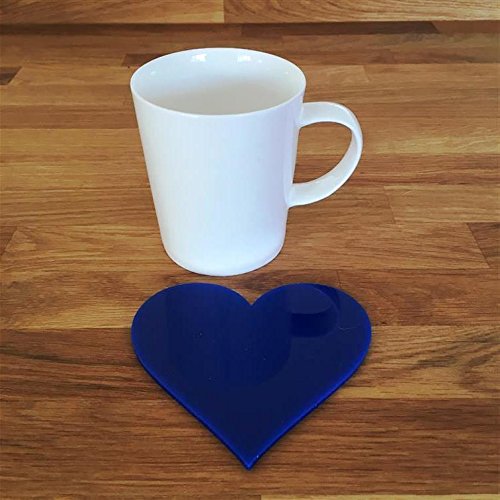 Super Cool Creations Coasters - Heart Shaped - Blue - 8 Set