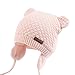 XIAOHAWANG Warm Baby Hat Cute Bear Toddler Earflap Beanie for Fall Winter (6-12 Months, A-Pink)