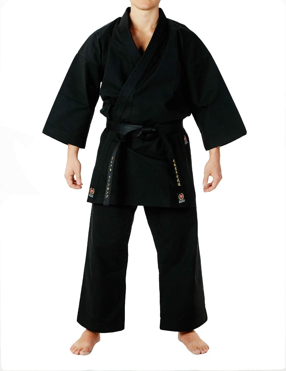 Seishin Premium Adult Karate Gi Uniform Men – White WKF Approved Black