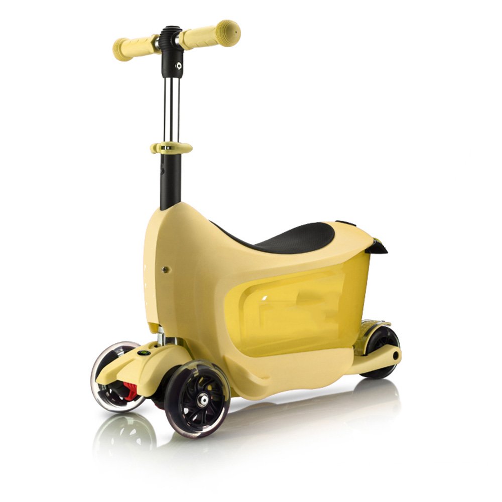 Kinderkoffer Scooter - Huifang Roller - QFFL huabanche Roller kann sitzen Drei-in-one-Roller