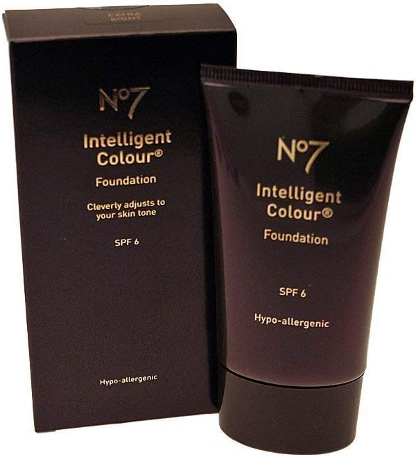No7 Intellegent Colour Foundation 40ml - Medium SPF 6, Brown, 40 ml (Pack of 1)