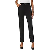 iChosy Women's Straight Leg Dress Work Ankle Pants Business Office Casual Slacks with Pockets